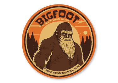 Bigfoot Sightings Sign, Custom Bigfoot Sign, Bigfoot Decor, Cryptid Decor, Smoky Mountain Decor, Bigfoot Gifts, Bigfoot Metal Sign